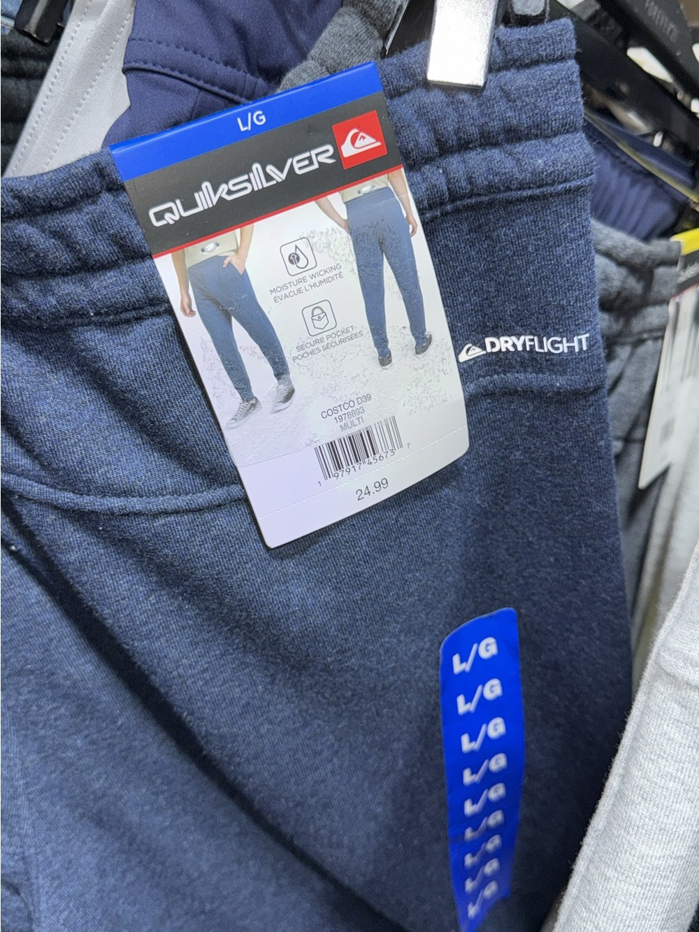 Quiksilver Kids Navy Blue DryFlight Joggers